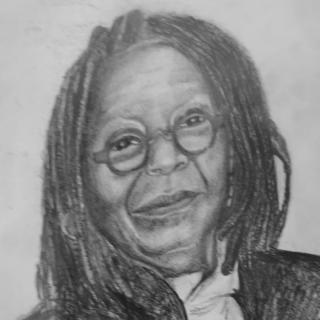 Drawing of Whoopi Goldberg